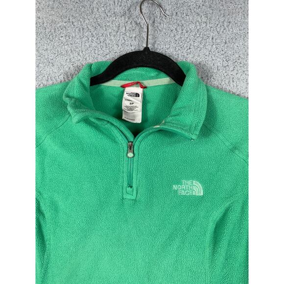 The North Face Womens Green Fleece 1/4 Zip Pull Over Jacket Size S - Picture 5 of 10
